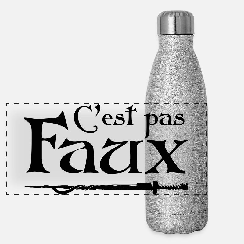 C'est pas faux - Perceval Gourde isotherme panoramique pailletée 500 ml