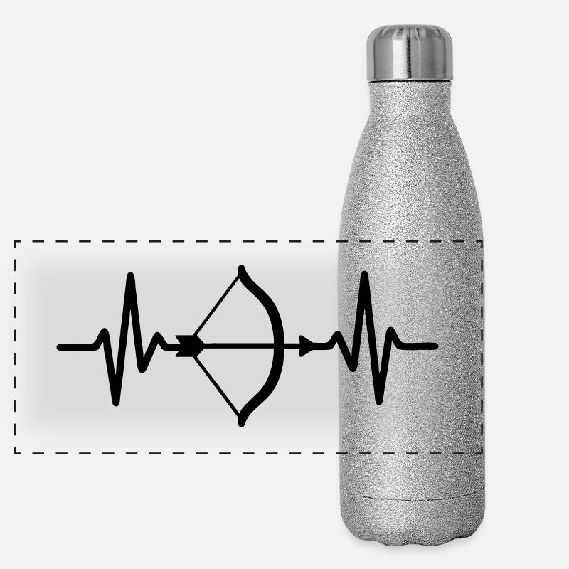 Bow Arrow Archery Motif Panoramic Glitter Thermal Bottle 500 ml