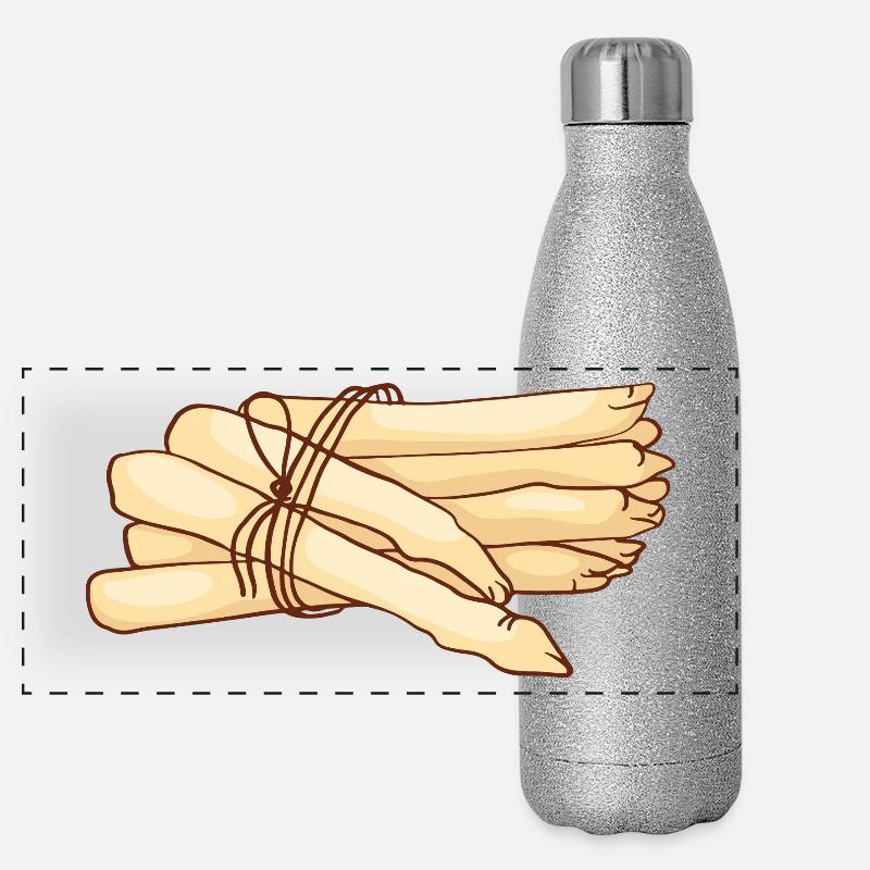 Vegetable asparagus Common asparagus Panoramic Glitter Thermal Bottle 500 ml