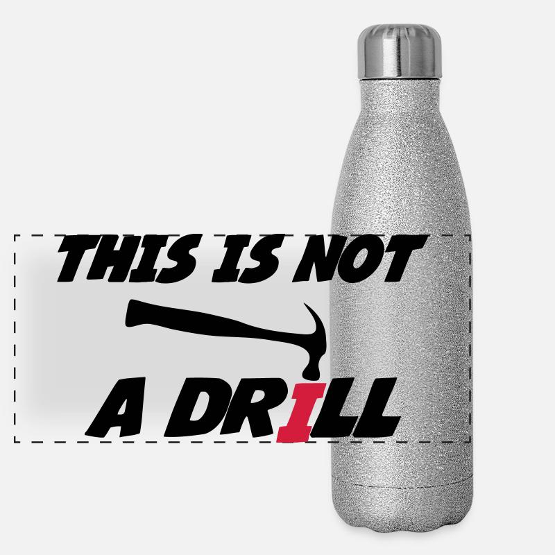 This is not a drill 🔨 Gourde isotherme panoramique pailletée 500 ml
