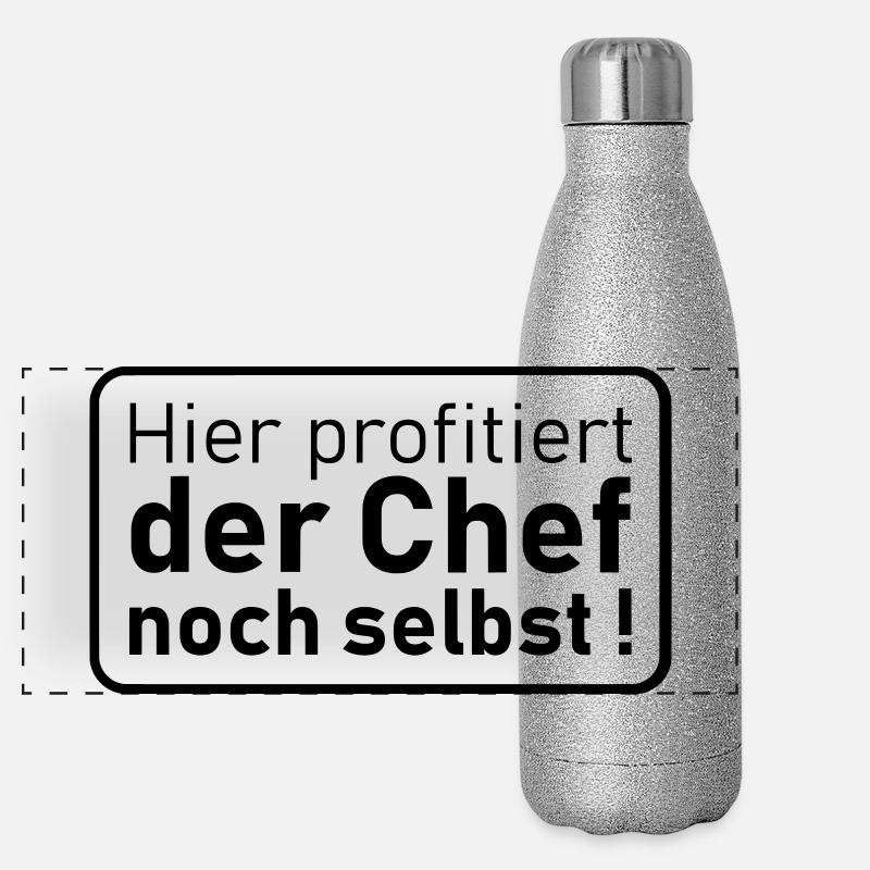 der Chef noch selbst Panorama Glitzer Isolierflasche 500 ml