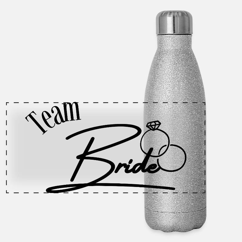 Team Bride Panorama Glitzer Isolierflasche 500 ml