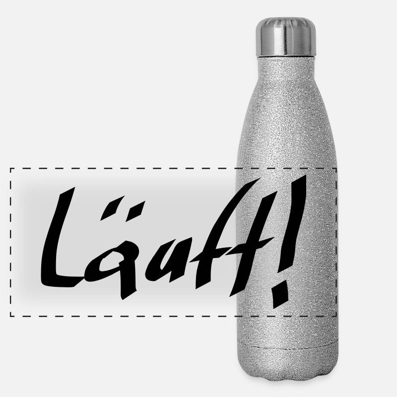 läuft Panorama Glitzer Isolierflasche 500 ml