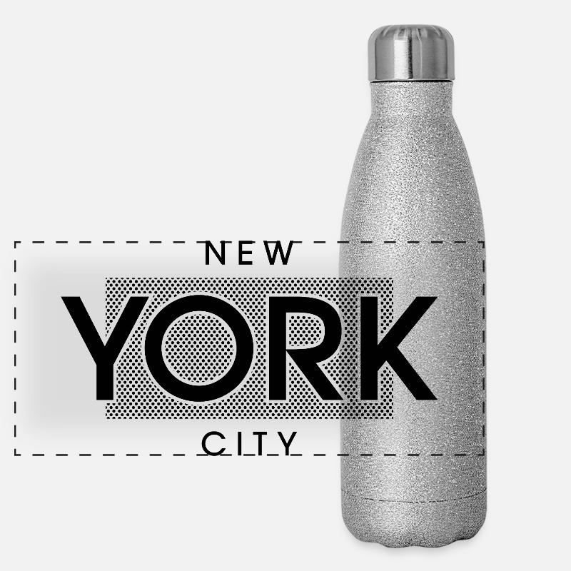 Butterfly pattern in Pastel shades Panoramic Glitter Thermal Bottle 500 ml