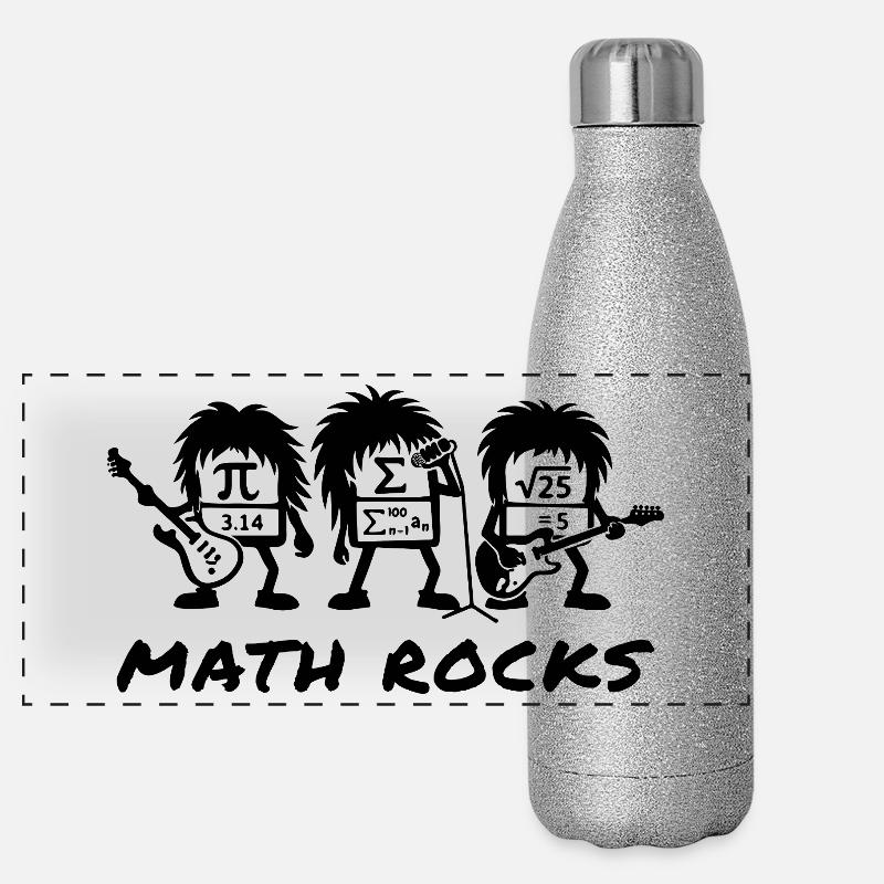 Les maths déchirent les formules Humour scolaire Gourde isotherme panoramique pailletée 500 ml
