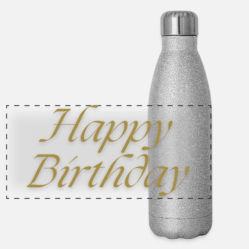 Happy Birthday Panoramic Glitter Thermal Bottle 500 ml