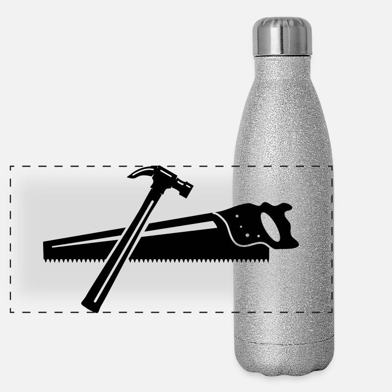 A hammer and a saw Panoramic Glitter Thermal Bottle 500 ml
