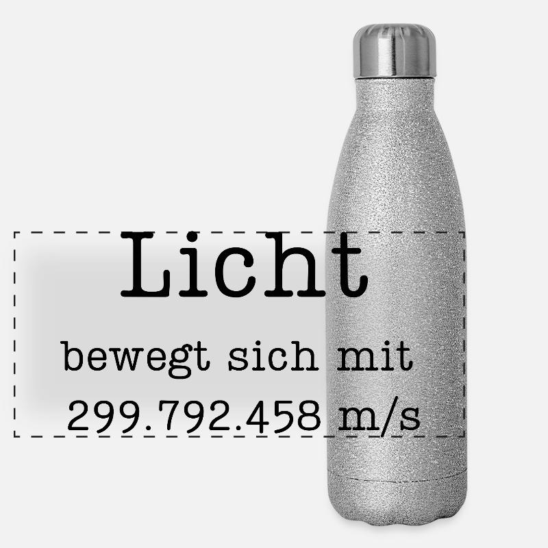 Science Snack Typewriter: Licht bewegt sich mit Panorama Glitzer Isolierflasche 500 ml