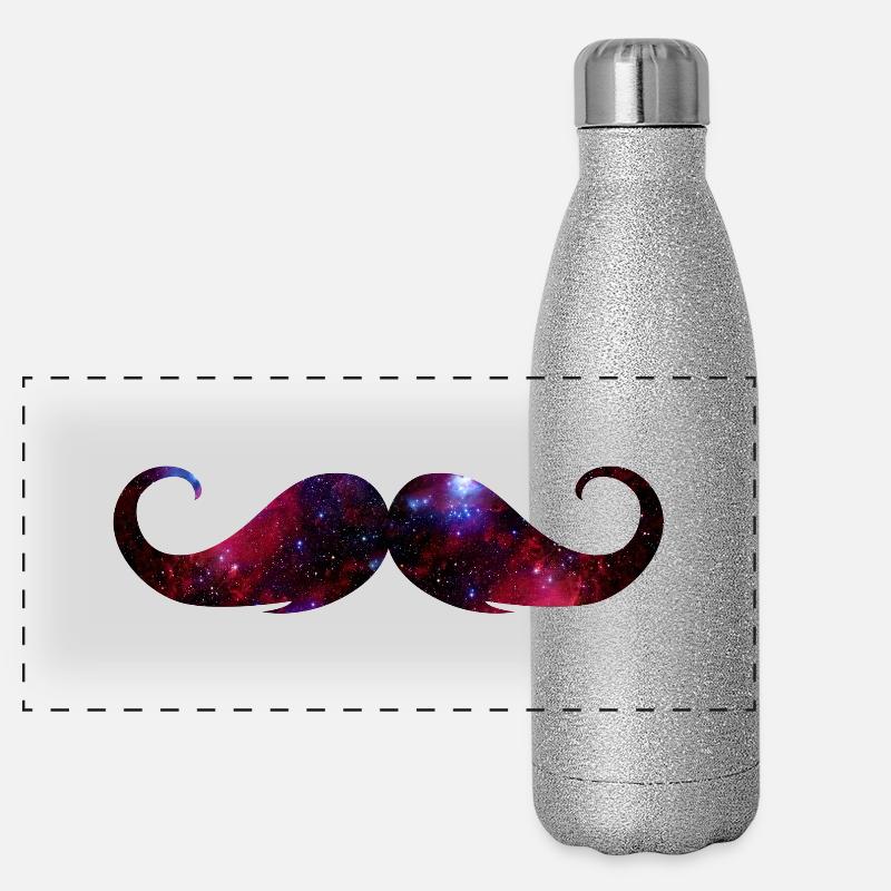 moustache universe Panorama Glitzer Isolierflasche 500 ml
