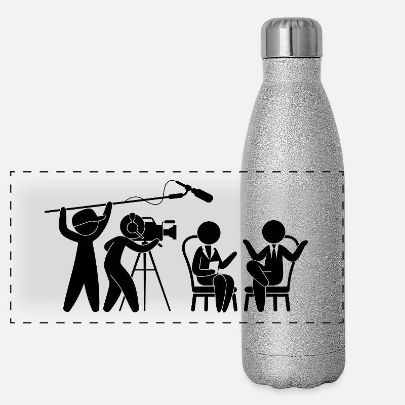 Television Studio talk show Panoramic Glitter Thermal Bottle 500 ml