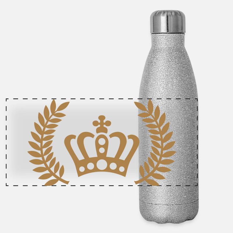 Lorbeer Krone Panorama Glitzer Isolierflasche 500 ml