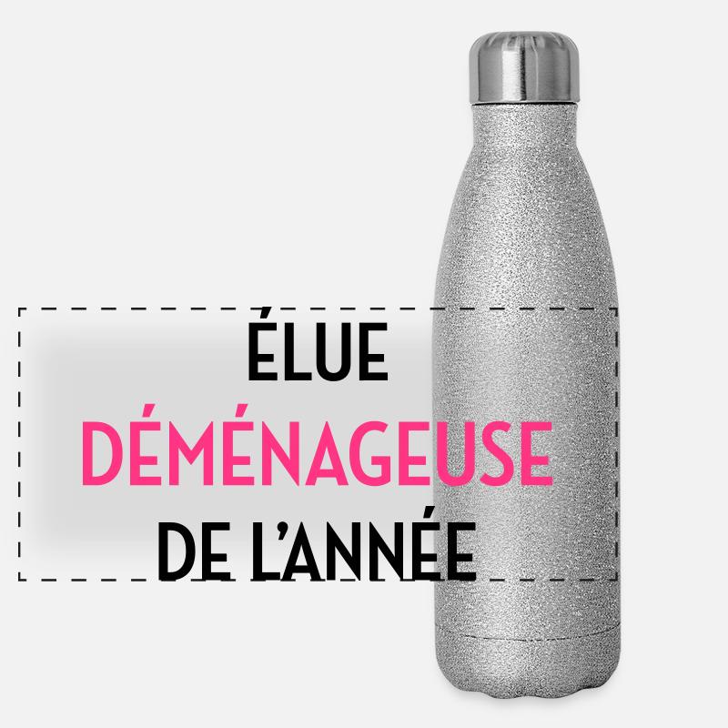 frachtführer / möbelpacker / mover / bewegen Panorama Glitzer Isolierflasche 500 ml