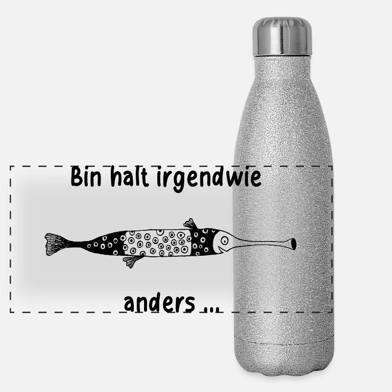 Bin halt irgendwie anders ... Panorama Glitzer Isolierflasche 500 ml