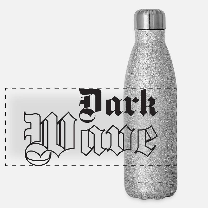 Dark Wave music Gothic Typography Panoramic Glitter Thermal Bottle 500 ml