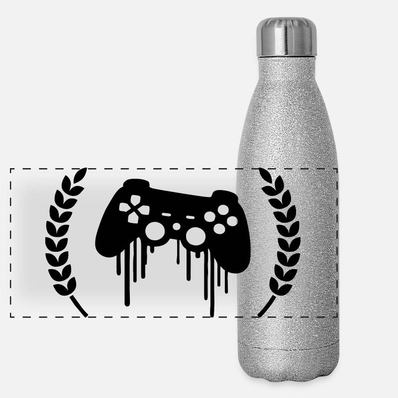 gaming kontroller kranz Panorama Glitzer Isolierflasche 500 ml