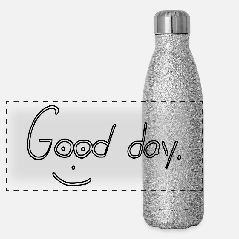 Good day with smiley Panoramic Glitter Thermal Bottle 500 ml