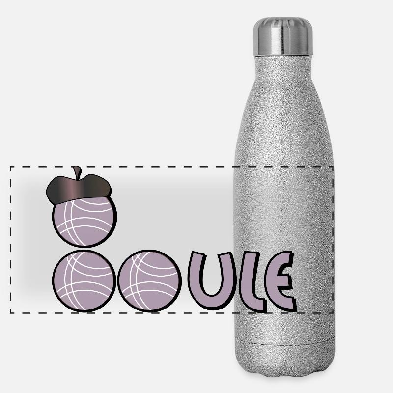 Boule de pétanque Gourde isotherme panoramique pailletée 500 ml