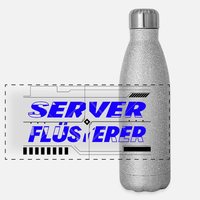 Server Flüsterer Panorama Glitzer Isolierflasche 500 ml