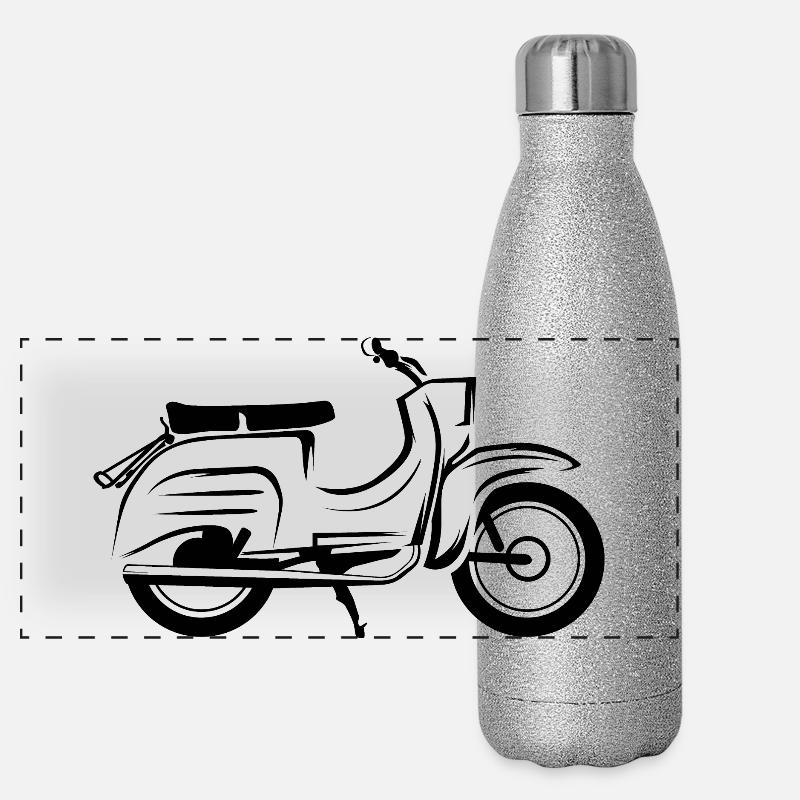 simson schwalbe fans freunde symbol icon Logo Panorama Glitzer Isolierflasche 500 ml