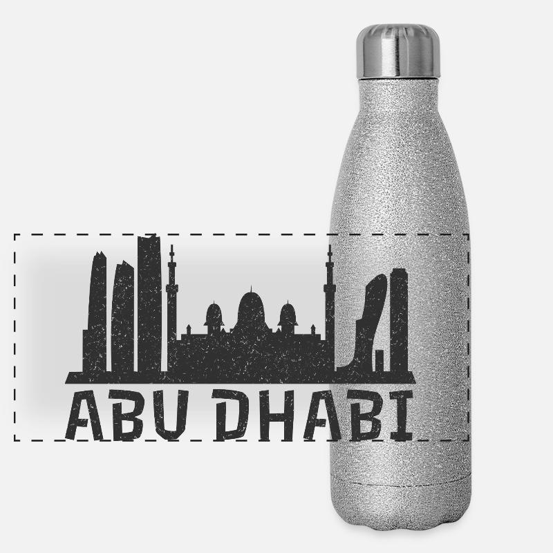 Abu Dhabi Nightscape Panoramic Glitter Thermal Bottle 500 ml