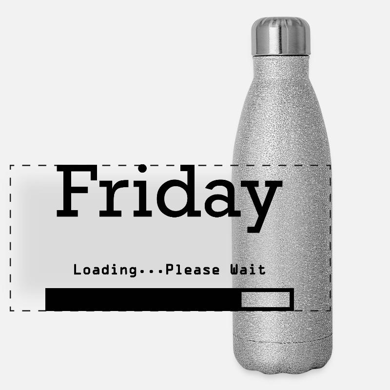 Friday Loading: Endlich Freitag & Wochenende Panorama Glitzer Isolierflasche 500 ml