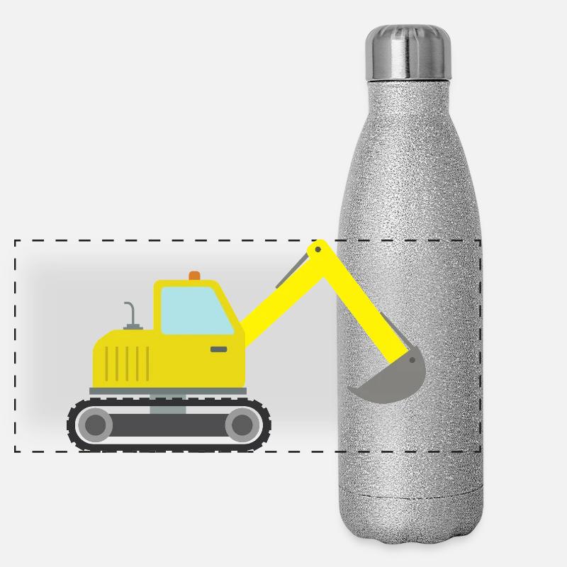 Bagger Panorama Glitzer Isolierflasche 500 ml