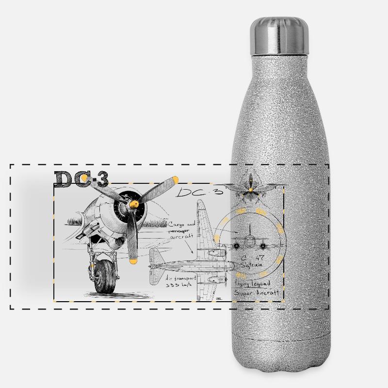DC-3 Panoramic Glitter Thermal Bottle 500 ml