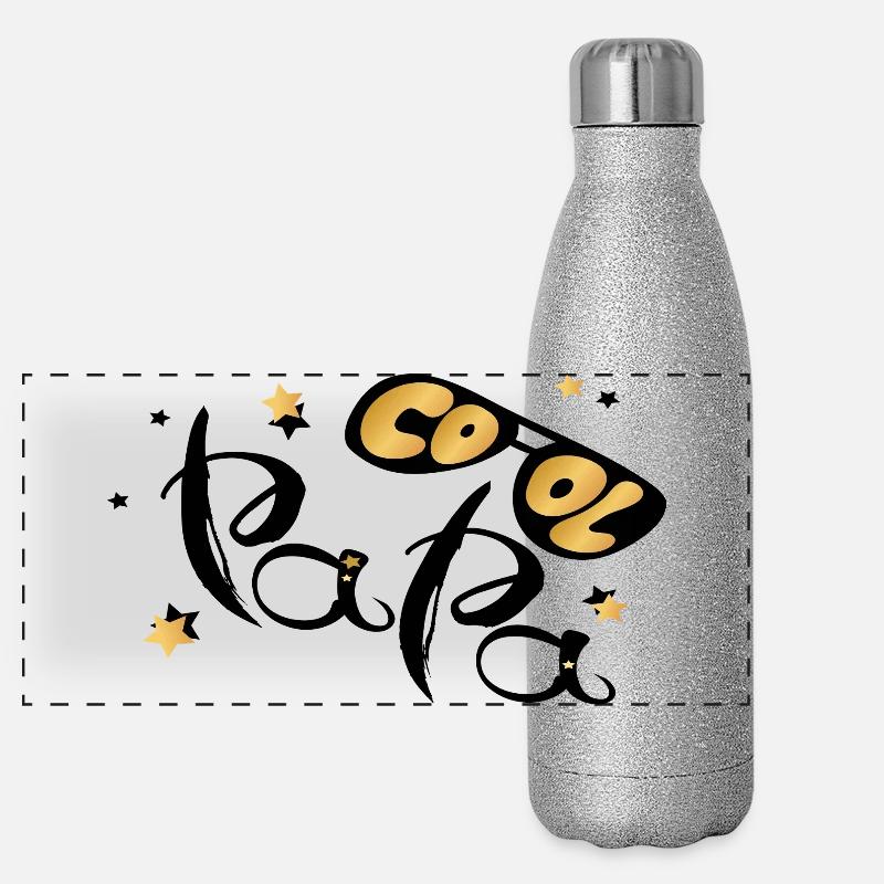Cooler Papa Panorama Glitzer Isolierflasche 500 ml
