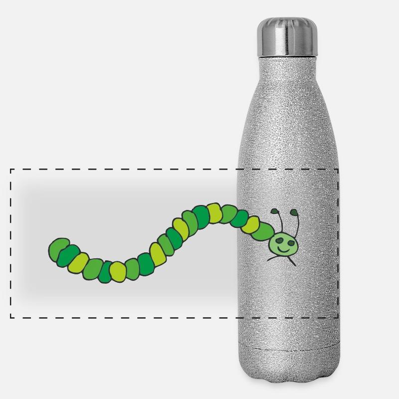 raupe Panorama Glitzer Isolierflasche 500 ml