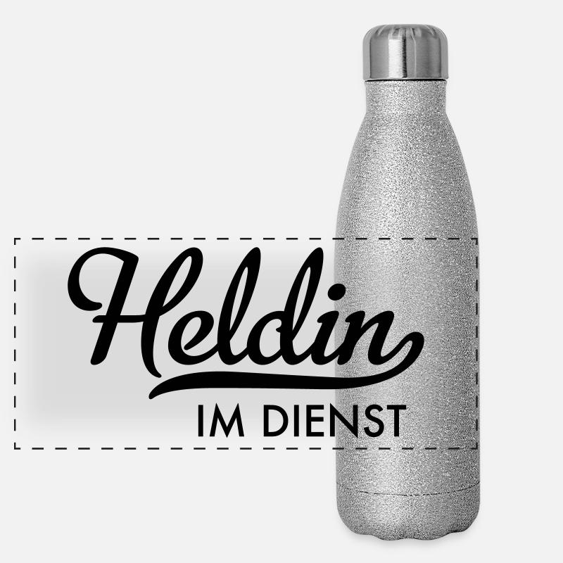 Heldin im Dienst Panorama Glitzer Isolierflasche 500 ml