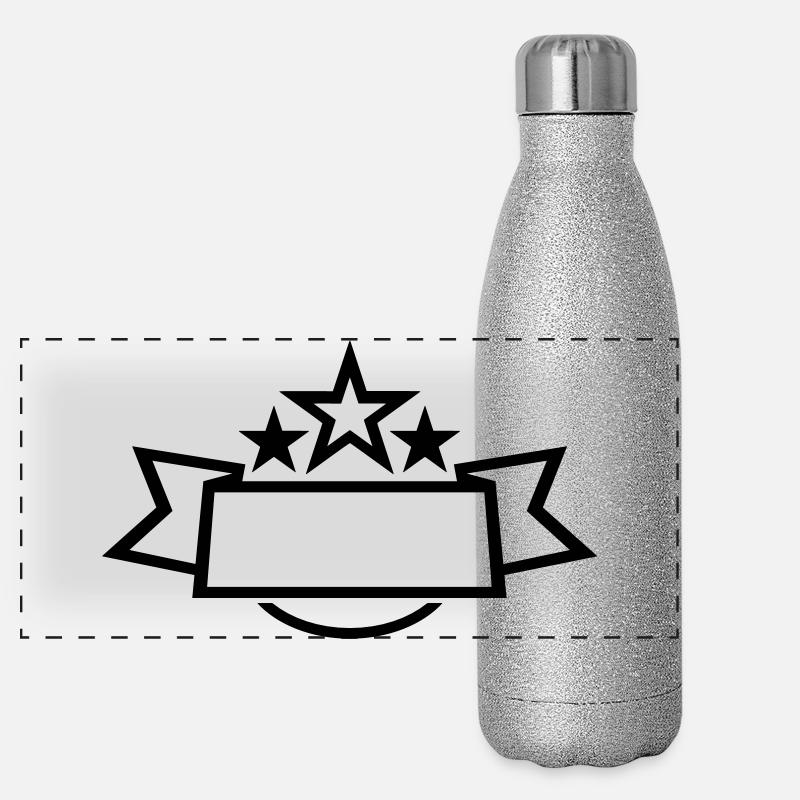 star banner - Panoramic Glitter Thermal Bottle 500 ml - silver glitter
