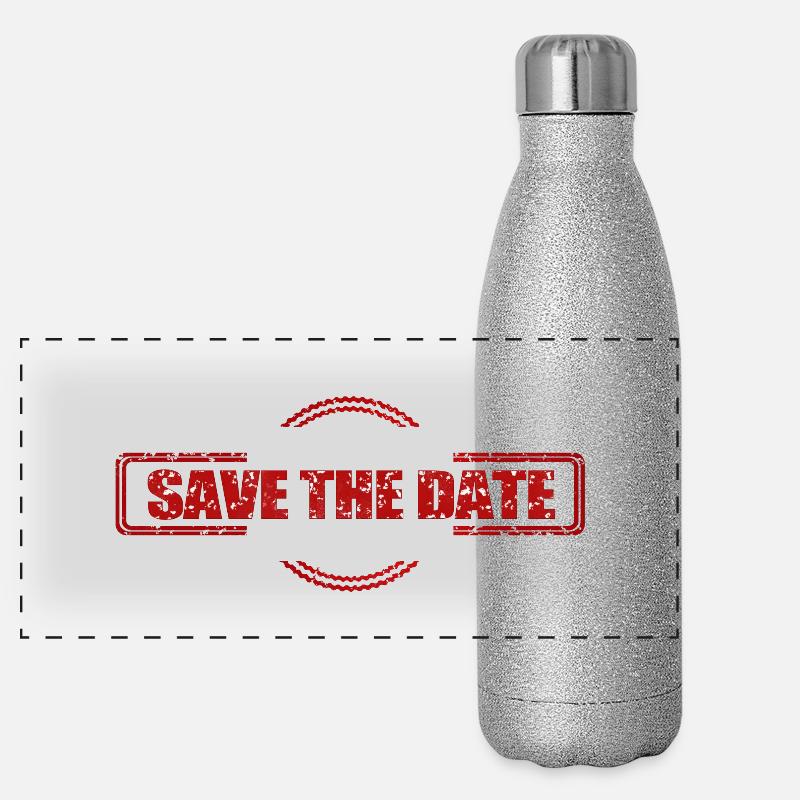 save the date Panorama Glitzer Isolierflasche 500 ml