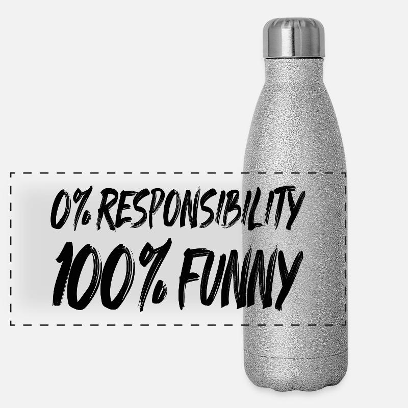 0% Responsibility 100% FUNNY Panoramic Glitter Thermal Bottle 500 ml