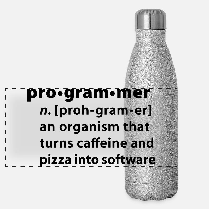 Programmer Wörterbuchdefinition Panorama Glitzer Isolierflasche 500 ml