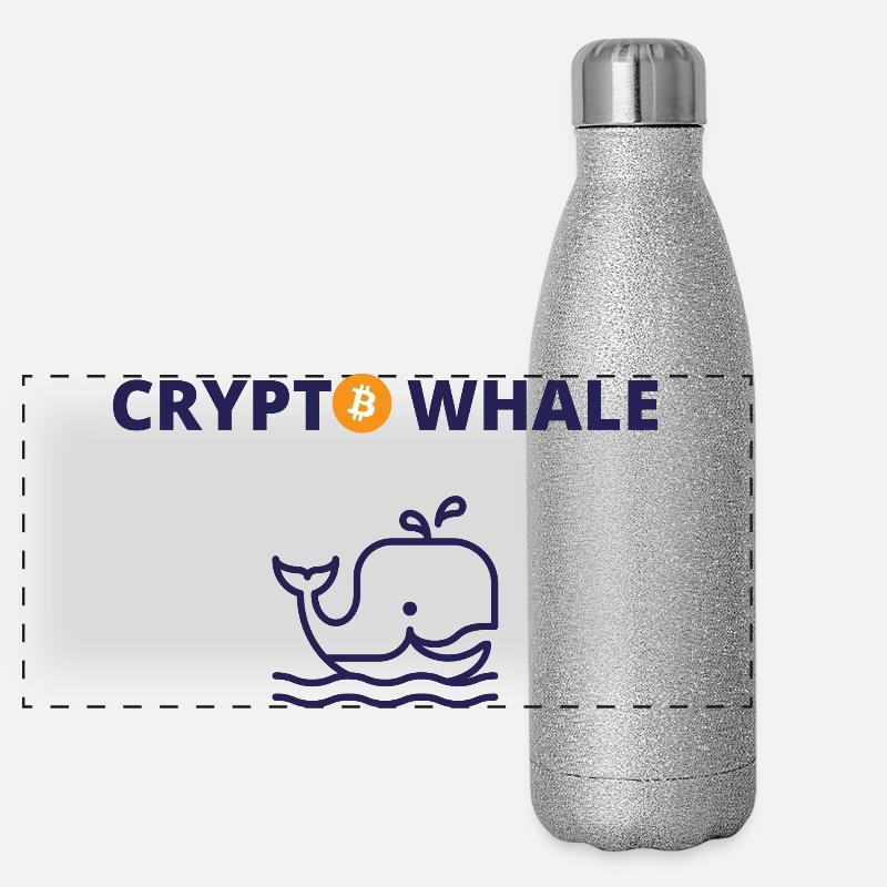 Krypto-Wal Panorama Glitzer Isolierflasche 500 ml