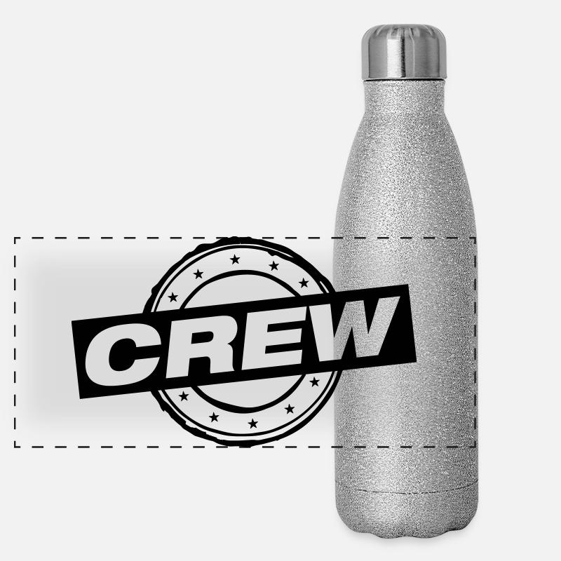 Besætning stempel Termoflaske i rustfrit stål med glimmer