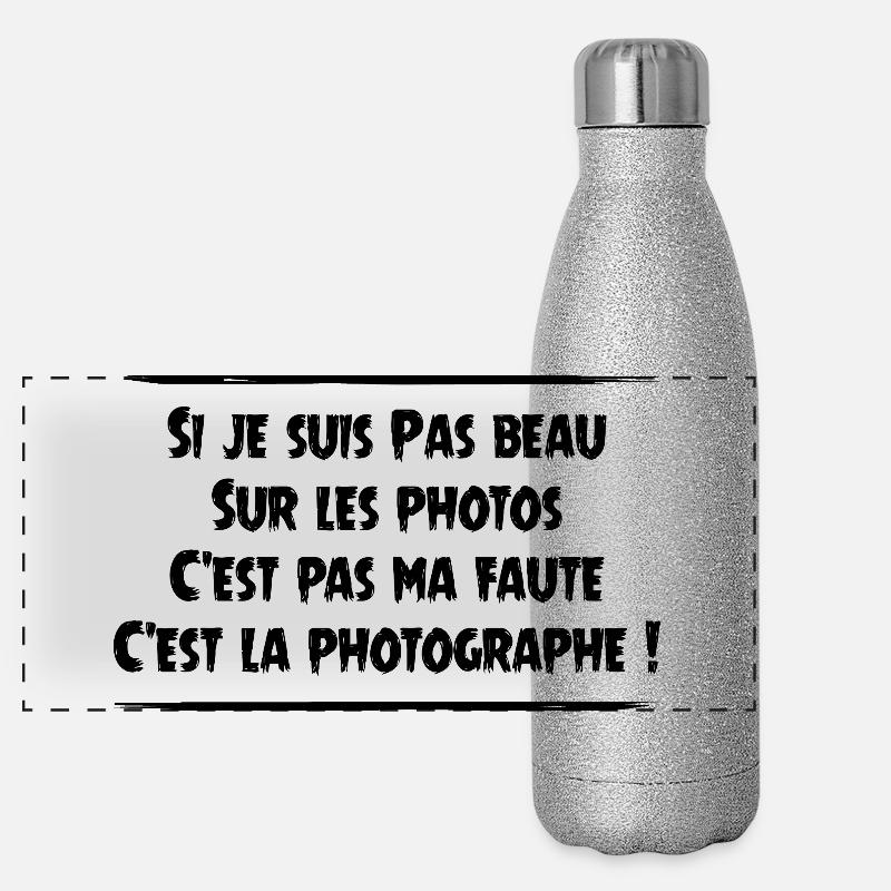 C'est pas ma faute, c'est la photographe ! Gourde isotherme panoramique pailletée 500 ml