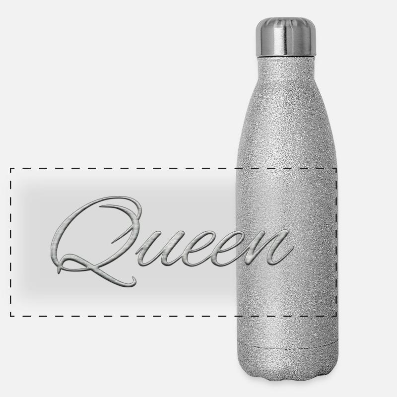 Queen & king Panorama Glitzer Isolierflasche 500 ml
