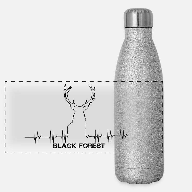 Forêt Noire Heartbeat noir Gourde isotherme panoramique pailletée 500 ml