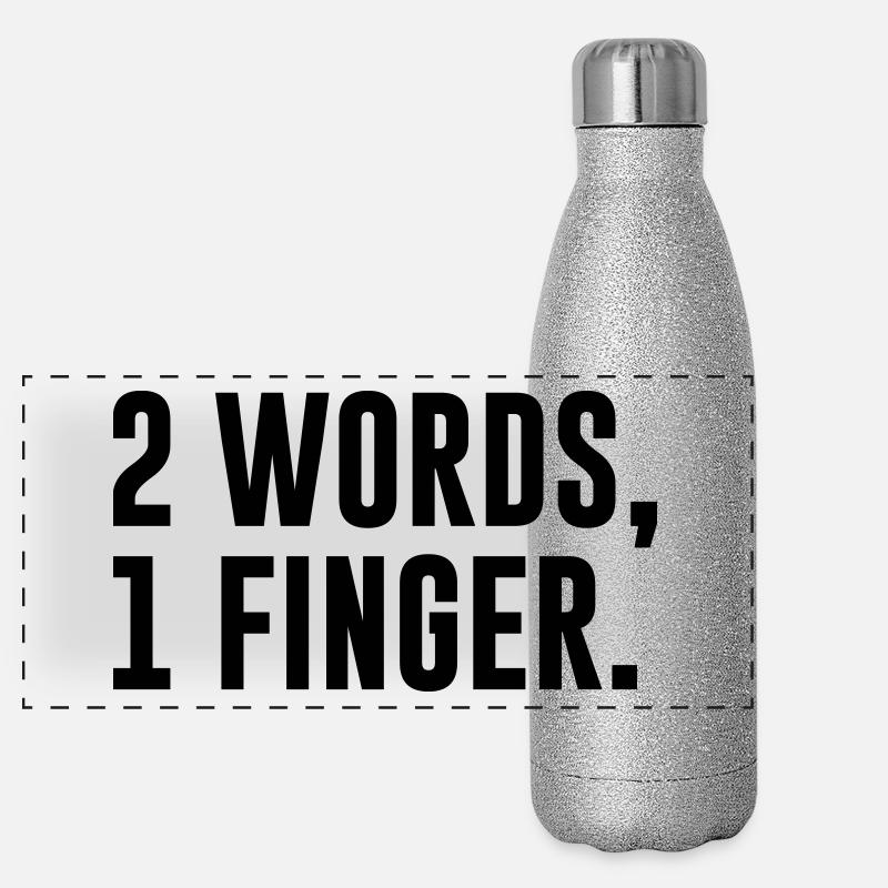 2 words 1 finger Panorama Glitzer Isolierflasche 500 ml