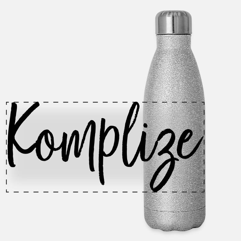 Komplize Freund Partner Geschenk Panorama Glitzer Isolierflasche 500 ml