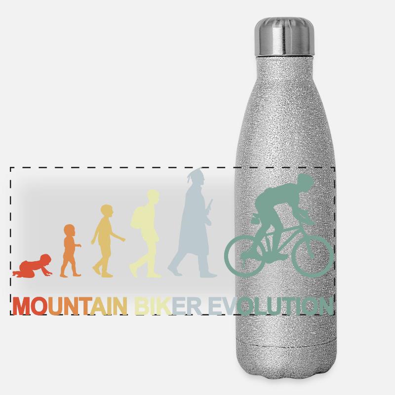 Mountainbiker Evolution Panorama Glitzer Isolierflasche 500 ml