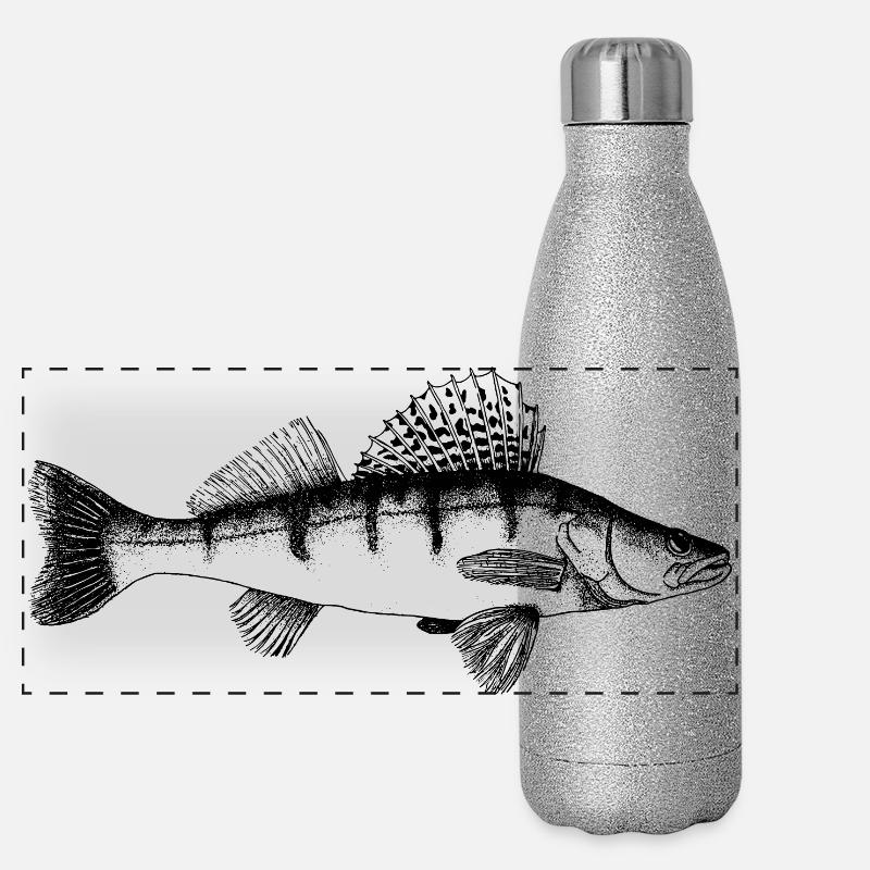 Zander Motiv Panorama Glitzer Isolierflasche 500 ml
