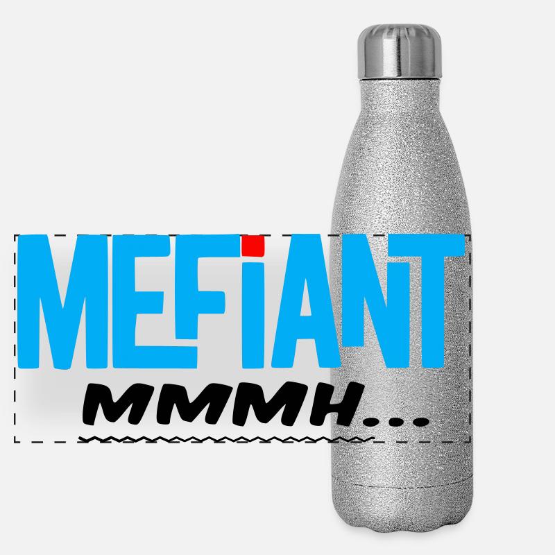 Méfiant Gourde isotherme panoramique pailletée 500 ml