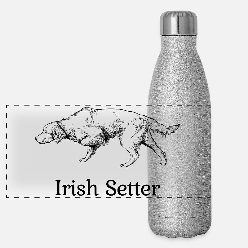 Irish Setter ci-dessus Gourde isotherme panoramique pailletée 500 ml