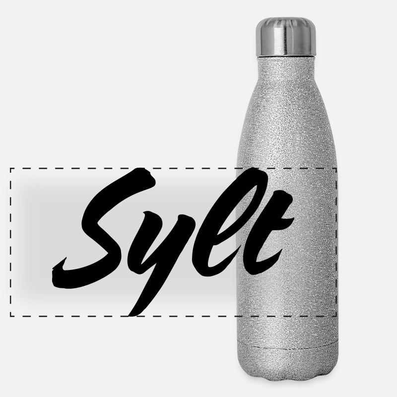 Sylt Panorama Glitzer Isolierflasche 500 ml