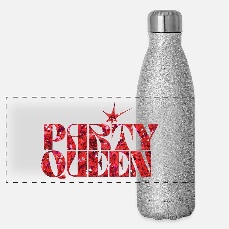 Party Queen Red Glitter Panoramic Glitter Thermal Bottle 500 ml