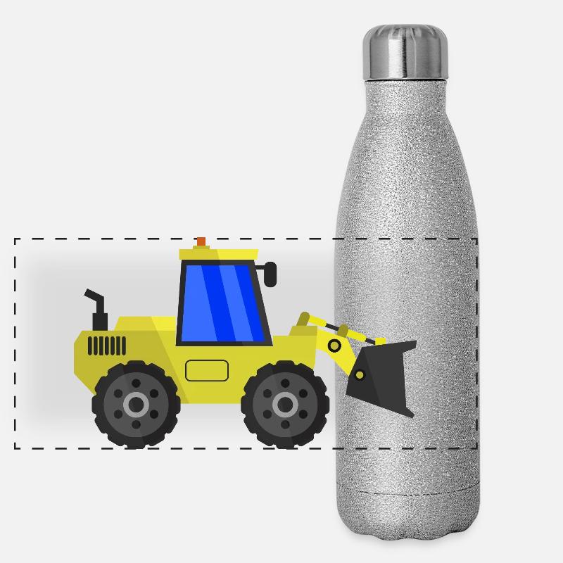 Excavator Panoramic Glitter Thermal Bottle 500 ml