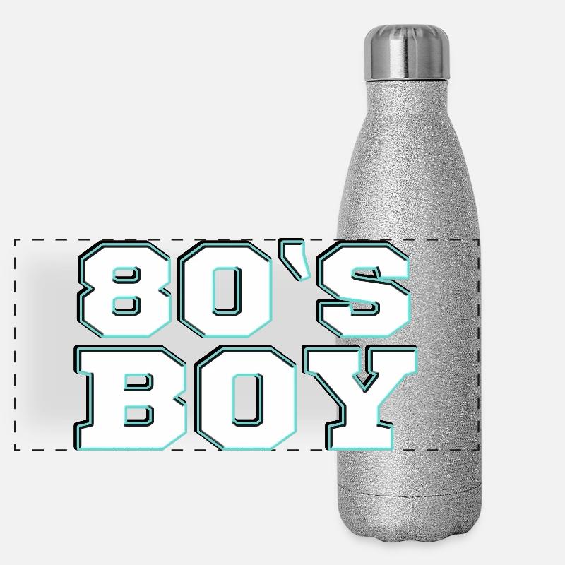80er Panorama Glitzer Isolierflasche 500 ml