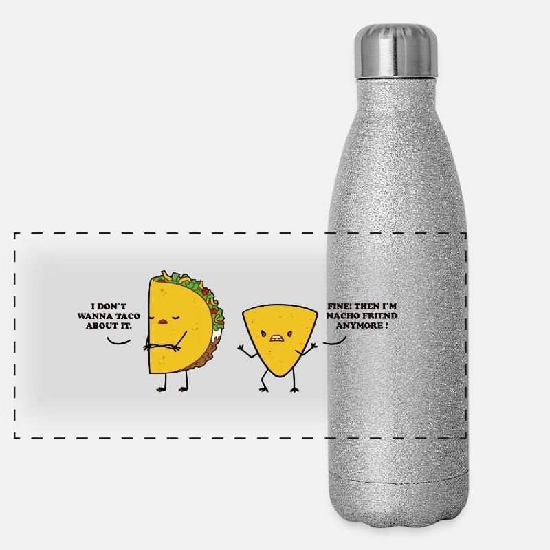 taco pun Panoramic Glitter Thermal Bottle 500 ml